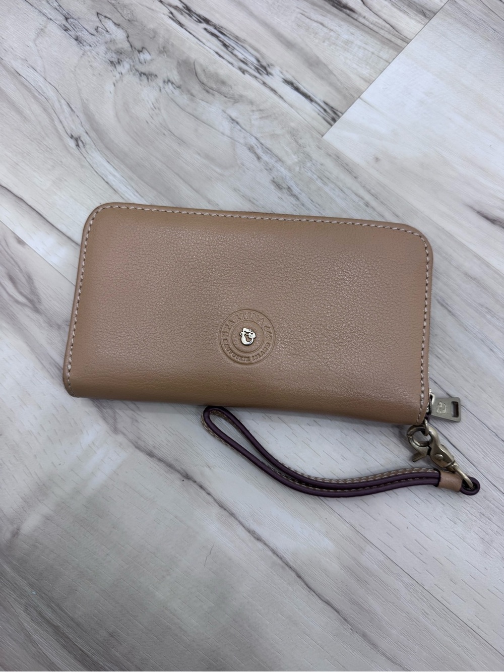 Spartina 449 Siren Wallet Brown Leather with Wristlet Strap